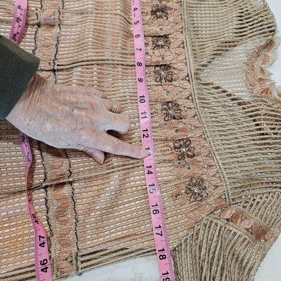 Rina Di Montella Vintage Designer Silk Evening Dress Lace & Beaded Detail Size 8 - Picture 11 of 12